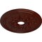 Ekena Millwork Rose and Ribbon Ceiling Medallion (Canopies up to 4"), 23 5/8"OD x 4"ID x 1 1/2"P, Brushed Mahogany CM23ROBMF - alternate 2
